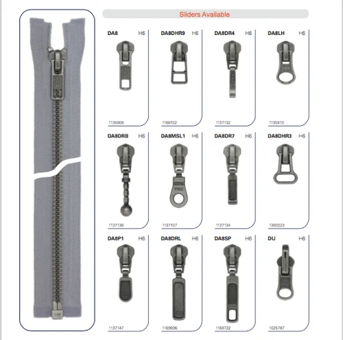 YKK Antique Silver Zipper